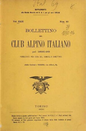 Il Bolletino. 29 = No. 62. 1895/96 (1896)