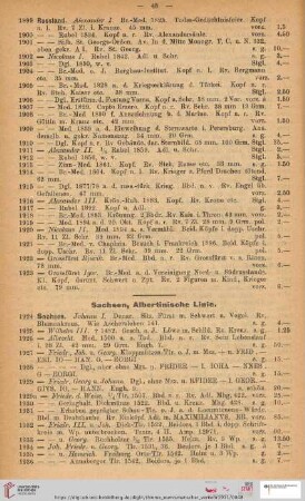 Sachsen, Albertinische Linie (Nr. 1924 - 2053)