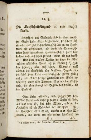 II. §. Die Keuschheitstugend ist eine wahre Zierde.