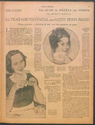 Un tratamiento facial con aceite perfumado : Una clase de belleza por semana