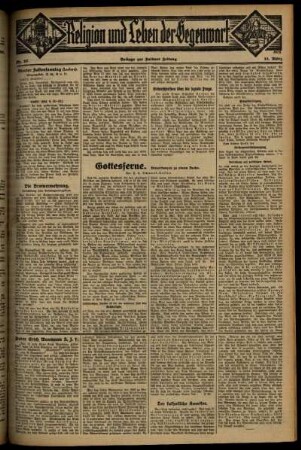 Dritte Ausgabe vom Sonntag, den 15. März 1931.