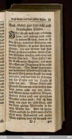 Buß-Gebet aus dem acht und dreyßigsten Psalm.