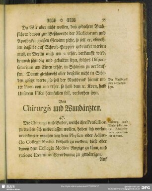 Von Chirurgis und Wundärtzten