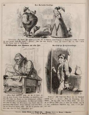 "Der Kalenderkundige" "Selbstbiographie eines Advokaten aus alter Zeit" "Vorsichtige Zeugenaussage"