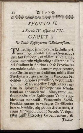 Sectio II. A Sæculo IV. usque ad VII.