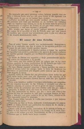 El amor de una criolla.