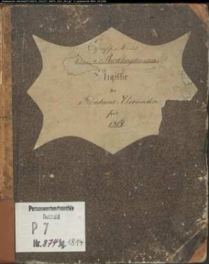 Zivilstandsregister der Stadt Recklinghausen (Geburten 1814). (Gemeinde: Recklinghausen, Stadt und Land)