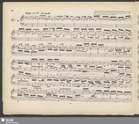 No.4.: Fuga g-Moll / J.S. Bach