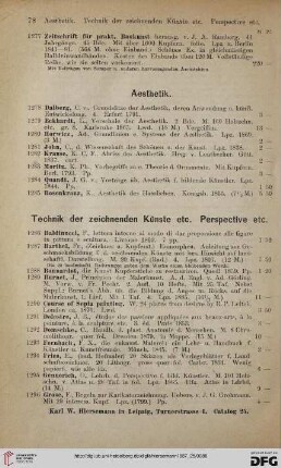 Technik der zeichnenden Künste etc. Perspective etc (Nr. 1286 - 1315)