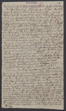 Immanuel Kant (1724-1804) Nachlass: Auszug aus der Rezensdion über Kants Metaphysische Anfangsgründe der Rechtslehre - BSB Kantiana 21