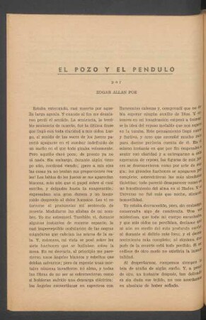 El pozo y el péndulo