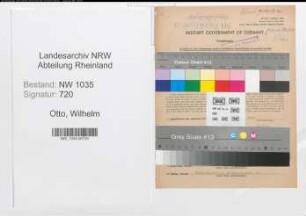 Entnazifizierung Wilhelm Otto , geb. 05.08.1903 (Steiger)
