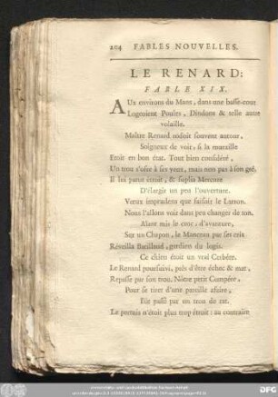 Le Renard: Fable XIX.