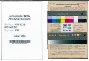 Entnazifizierung Otto Ernst , geb. 20.03.1900 (Kaufmaennischer Angestellter)