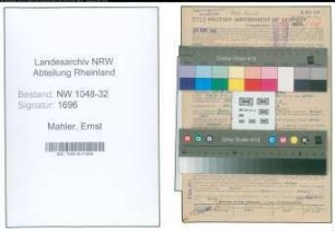 Entnazifizierung Ernst Mahler , geb. 25.08.1903 (Angestellter)