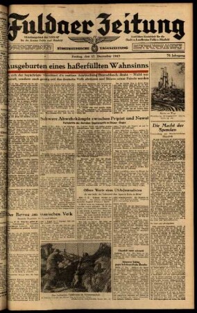 Ausgabe vom Freitag, den 17. Dezember 1943.