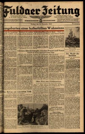 Ausgabe vom Freitag, den 17. Dezember 1943.