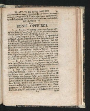 Articulus VI. De Bonis Operibus