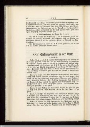XXV. Stellungskämpfe an der Vesle