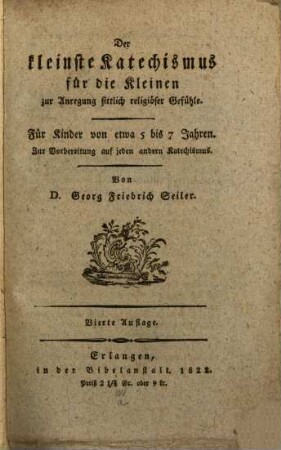 Der kleinste Katechismus für die Kleinen