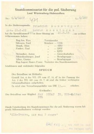 Bausinger, Friedrich