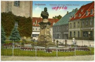 Großenhain. Kirchplatz m. Kaiser-Wilhelm-Denkmal