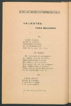 Valientes : Para militares