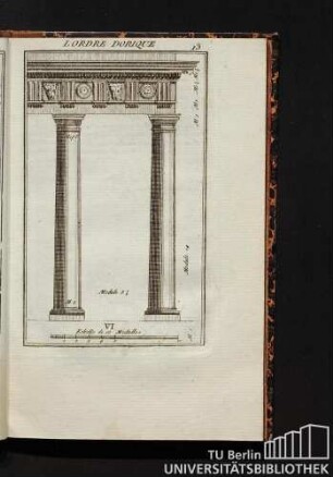 VI. L'Ordre Dorique. Description de...