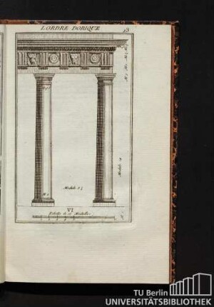 VI. L'Ordre Dorique. Description de...