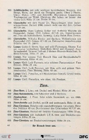 Zinn (Nr. 598-647)