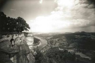 Königstein. Festung. Blick von der Königsnase nach Osten