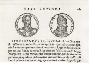 Zwei Medaillonbildnisse: Dux Albae. Ferd. Alvares., Iwan III. Wassiljewitsch, Zar von Rußland (Johannes Dux Moscoviae)