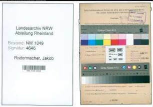 Entnazifizierung Jakob Radermacher , geb. 29.03.1897 (Kaufmann)