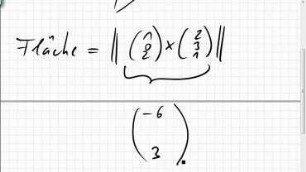 05A.1 Fläche eines Parallelogramms im R³, Vektorprodukt, Kreuzprodukt