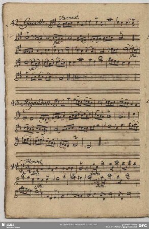 42. Anonymus, Gavottes, A-Dur