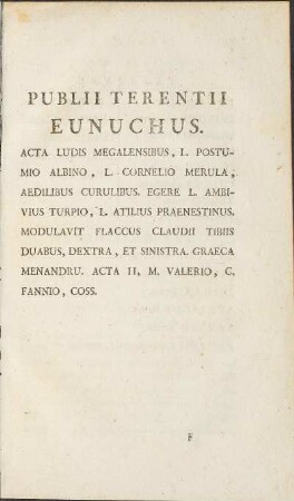 Eunuchus.