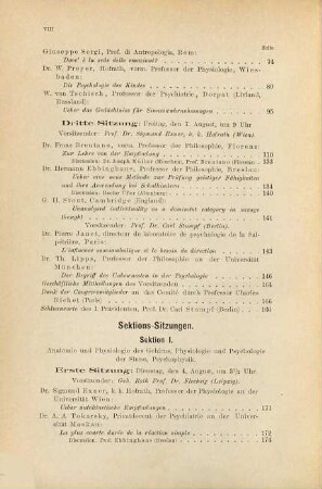 Dritter Internationaler Congress für Psychologie in München : vom 4. bis 7. August 1896