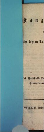 Kanzelrede am letzten Tage des Jahres 1817