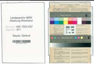 Entnazifizierung Gertrud Nayda , geb. 08.01.1908 (Putzfrau)
