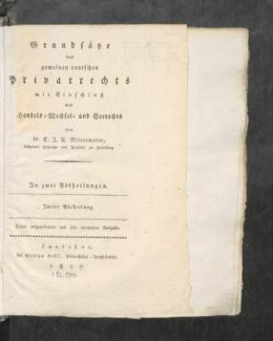 2: 2 : In zwei Abtheilungen