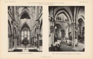 St. Sebald, Nürnberg: Innenansichten (aus: Atlas zur Zeitschrift für Bauwesen, hrsg. v. Ministerium der öffentlichen Arbeiten, Jg. 58, 1908)