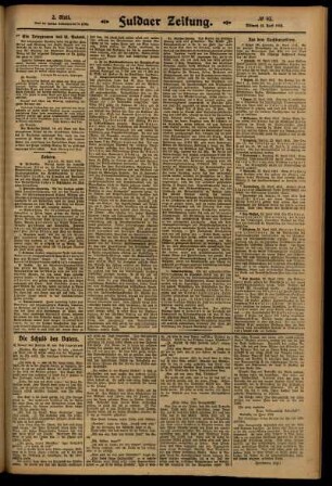 Zweite Ausgabe vom Mittwoch, den 23. April 1913.