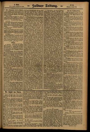 Zweite Ausgabe vom Mittwoch, den 23. April 1913.