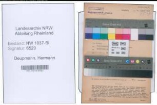 Entnazifizierung Hermann Deupmann , geb. 10.05.1890 (Staatsanwalt)