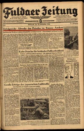 Ausgabe vom Mittwoch, den 29. November 1944.