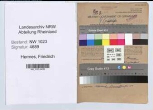 Entnazifizierung Friedrich Hermes , geb. 09.12.1889 (Angestellter)