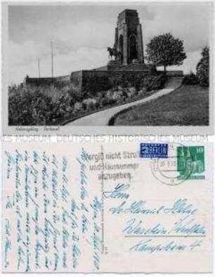 Handgeschriebene Grußpostkarte an Dr. Hahne - Personenkonvolut