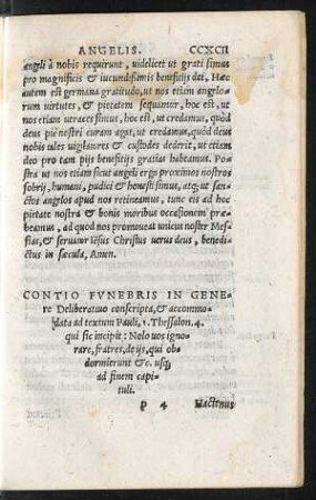 Contio Funebris In Genere Deliberativo conscripta, et accommodata ad textum Pauli, 1. Thessalon. 4. ...