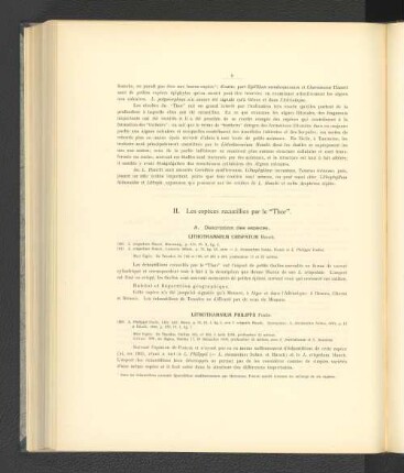 A. Description des espèces.