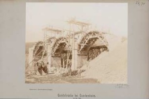 Nebenbahn Gandersheim-Düngen. Gandebrücke, Gandersheim: Errichtung der Gewölbe
